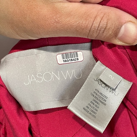 Jason Wu Collection red crossover midi dress. - Picture 7 of 7